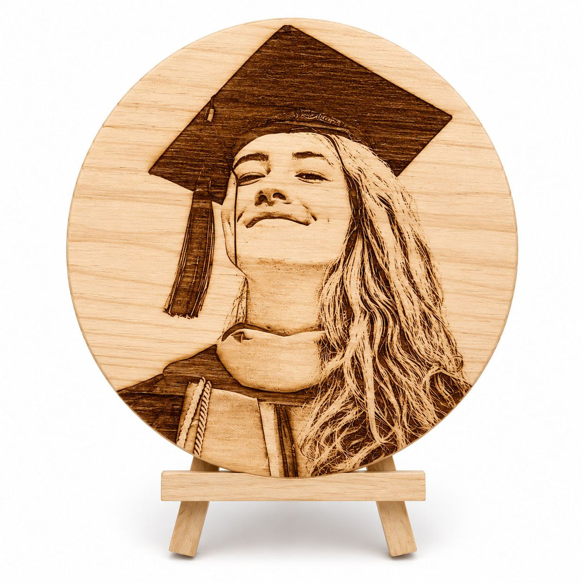 Pine engraving example - Round